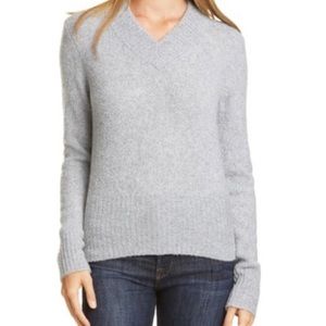 Lewit v-neck cashmere-wool blend boucle sweater